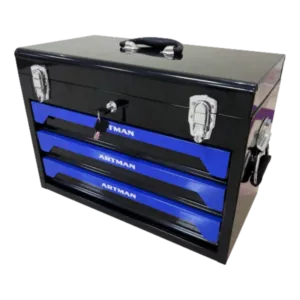 3 Drawers Tool Box with Tool Set in Black and Blue