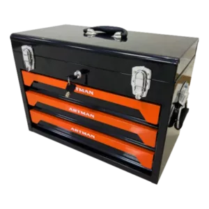 3 Drawers Tool Box with Tool Set in Black and Orange