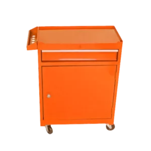 Detachable 5 Drawer Tool Chest with Bottom Cabinet and One Adjustable Shelf in Orange