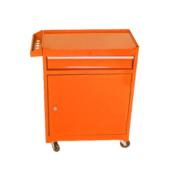 Detachable 5 Drawer Tool Chest with Bottom Cabinet and One Adjustable Shelf in Orange