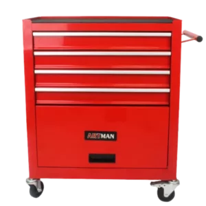 4 Drawers Tool Cabinet with Tool Sets in Red