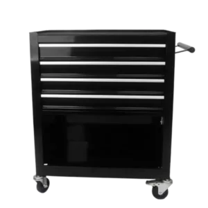 4 Drawers Tool Cabinet with Tool Sets in Black