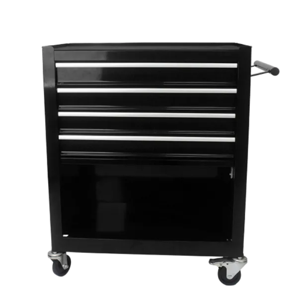 4 Drawers Tool Cabinet with Tool Sets in Black