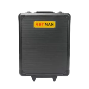 White Hand Tool Box with 4 Layers of Toolset and Wheels in Black