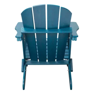 Solid Patio All-weather Foldable Armchair with Navy Blue Finish