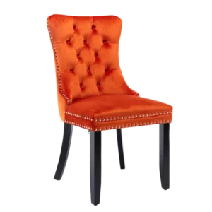 Brooklyn Orange Tufted Velvet Dining Side Chair
