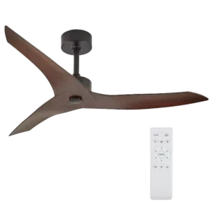 52" Outdoor Ceiling Fan Without Light with Remote Control ,3 ABS Blades Farmhouse Ceiling Fan 6-speed Reversible DC Motor Modern Ceiling Fan for Living Room, Bedroom, Kitchen