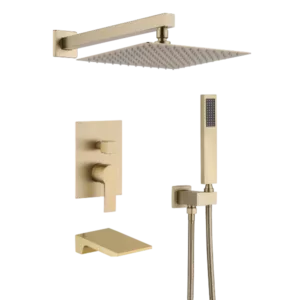 12inch Shower System With Handheld Shower Head in Gold