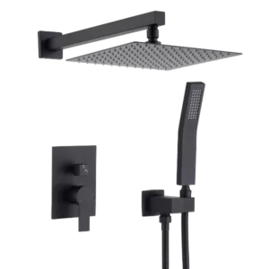 10 Inch High Pressure Shower Head And Handheld Shower in Matte Black