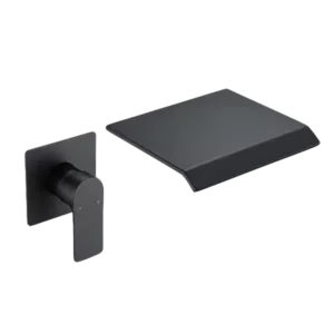 Single handle Wall Mounted Bathroom Faucet in Matte Black Color