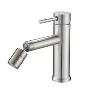 Bathroom Faucet for 2 Mode Faucet for Bathroom Sink with 360° Rotating Aerator in Brushed Nickel