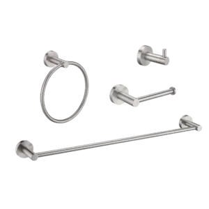 4 Pieces Bathroom Hardware Accessories Set in Brushed Nickel