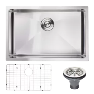27" L X 18" W Undermount Kitchen Sink With Sink Grid