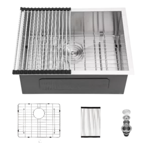 21 Inch Undermount Sink - 21"x18"x9" Undermount Stainless Steel Kitchen Sink 18 Gauge 9 Inch Deep Single Bowl Kitchen Sink Basin