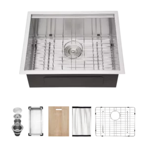 23" Undermount Kitchen Sink - 23*19*9 inch Kitchen Sink Undermount Single Bowl 18 Gauge Stainless Steel Ledge Workstation Kitchen Sinks