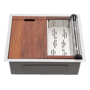Undermount Workstation Kitchen Sink - 23"x19" Inch 16 Gauge Stainless Steel Deep Single Bowl Sinks