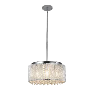 15.7 in. Modern Home Decor Hanging Light Fixture 7-Light Chrome Chandelier with Crystal Shade for Kitchen Island