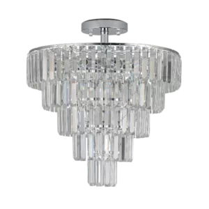 Bocca Collection 10-Light Chrome Crystal Chandelier with no Bulbs Included For Indoor
