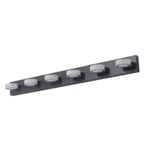 LED Modern Black 6-Light Vanity Lights Fixtures Over Mirror Bath Wall Lighting