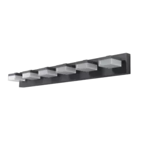 Modern 6-Light Black LED Vanity Mirror Light Fixture For Bathrooms And Makeup Tables
