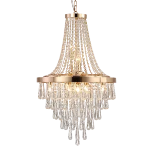 Gold Crystal Chandeliers,Large Contemporary Luxury Ceiling Lighting for Living Room Dining Room Bedroom Hallway