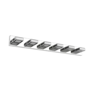 LED Modern Chrome Makeup Light, 6-Lights Acrylic Chrome Makeup Mirror Light
