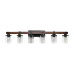 6-Lights Farmhouse Vanity Lights Fixture Rustic Bathroom Light Fixture Bathroom Sconce