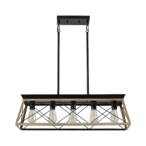 5-Light Farmhouse Chandeliers For Dining Room(No Bulbs) for Indoor
