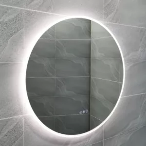 24 in. W x 26.38 in. H Silver Framed Wall Mirror