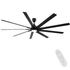 84 In Super Large Black Ceiling Fan with Remote Control