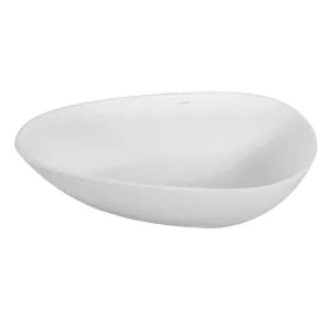 59x31 inches Solid Surface Freestanding Bathtub in white