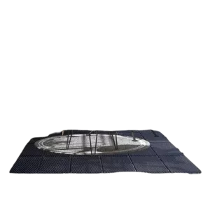 Patio Interlocking Deck Tiles, 12"x12" Square Composite Decking Tiles, Four Slat Plastic Outdoor Flooring Tile All Weather for Balcony Porch Backyard, (Dark Gray, Pack of 9)