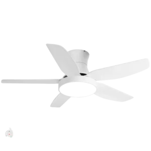 46 in. LED Indoor White Ceiling Fan with Remote