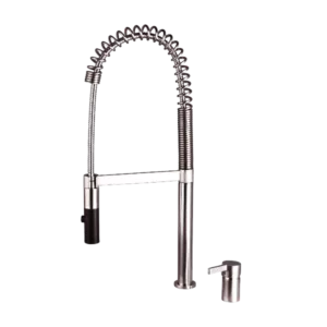 Pull Down Single Handle Kitchen Faucet in Brushed Nickel