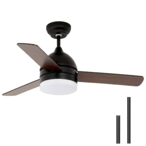 48Inches American Style Ceiling Fan Chandeliers Remote Control Dimmable LED, 6 Gear Wind Speed Fan Light