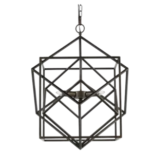 3 - Light Metal Chandelier, Hanging Light Fixture with Adjustable Chain for Kitchen Dining Room Foyer Entryway, Bulb Not Included for Indoor