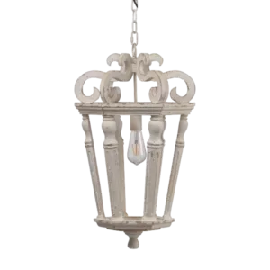 Wood Chandelier, Hanging Light Fixture with Adjustable Chain for Kitchen Dining Room Foyer Entryway, Bulb Not Included for Indoor