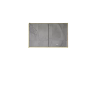 48" Rectangular LED Mirror Medicine Cabinet with Lights, Dimmer, Defogger, Clock, Temp Display in White