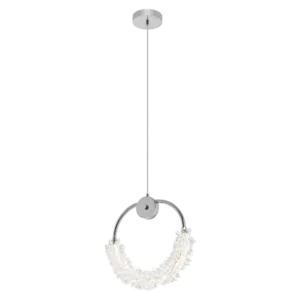 Modern Crystal Integrated LED White Chandelier For Indoor