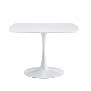 42.1"WHITE Table Mid-century Dining Table for 4-6 people With Round Mdf Table Top, Pedestal Dining Table, End Table Leisure Coffee Table