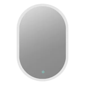18 in. W x 26 in. H Large Oval Frameless Anti-Fog Wall Mount Bathroom Vanity Mirror in Silver