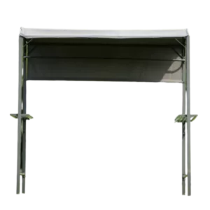 Rectangular Patio BBQ Grill Gazebo in Gray Color