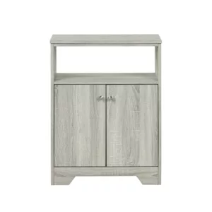 Modern Style Rectangular Bathroom Storage Cabinet and Shelf in Gray