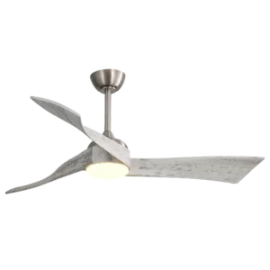 52 Inch Brushed Nickel Ceiling Fan Light With 6 Speed Remote Energy-saving DC Motor