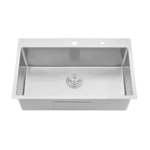Brushed Nickel Stainless Steel 30 in. L x 22 in. W Drop-In Kitchen Sink with Accessories