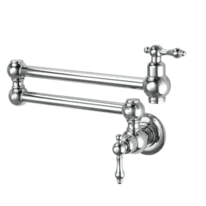 Pot Filler Wall Mount Faucet in Chrome