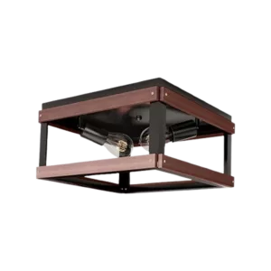 "Derksic 2-Light Rustic Farmhouse Ceiling Fixture: Vintage Industrial Charm for Indoor