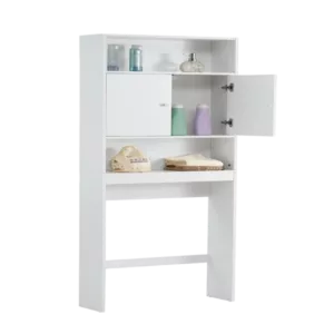Home Bathroom Shelf Over-The-Toilet, Bathroom SpaceSaver, Bathroom, Tollilet storage cabine,WHITE