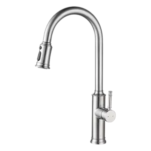 Single Handle Pull Down Kitchen Faucet with Multi Function Sprayhead