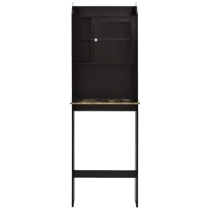 Modern Over The Toilet Space Saver Organization Wood Storage Cabinet for Home, Bathroom - Espresso